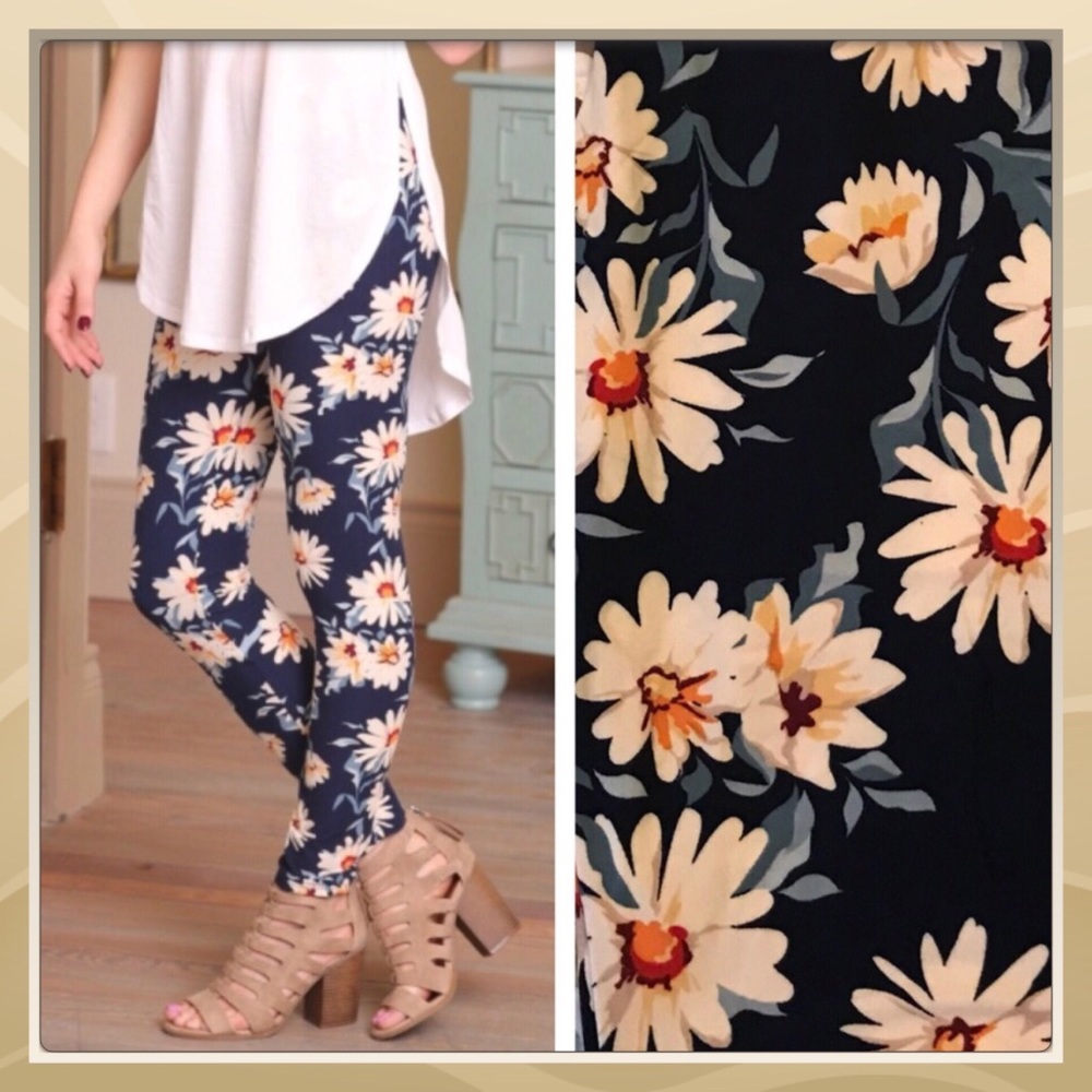 Super Soft Daisy Leggings, OSFM 0-12, NEW✔️